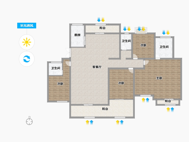 河南省-信阳市-金牛国际社区-235.04-户型库-采光通风