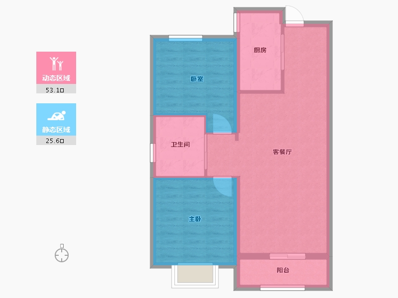 黑龙江省-哈尔滨市-中海观澜庭-70.90-户型库-动静分区