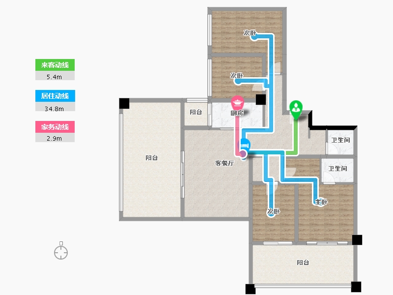 贵州省-六盘水市-城投·凤凰院景-156.49-户型库-动静线