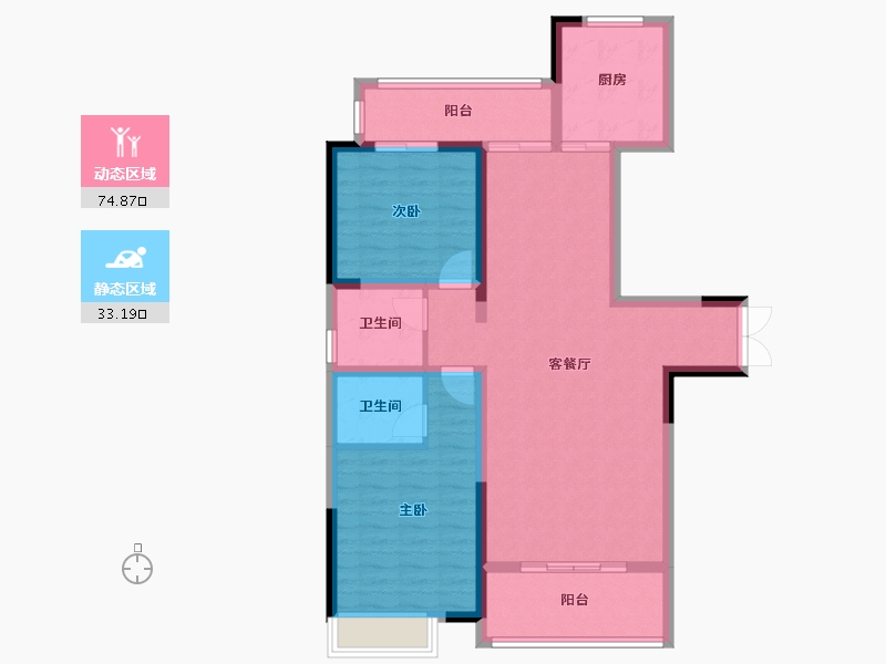 湖南省-湘西土家族苗族自治州-天玺壹号-96.95-户型库-动静分区