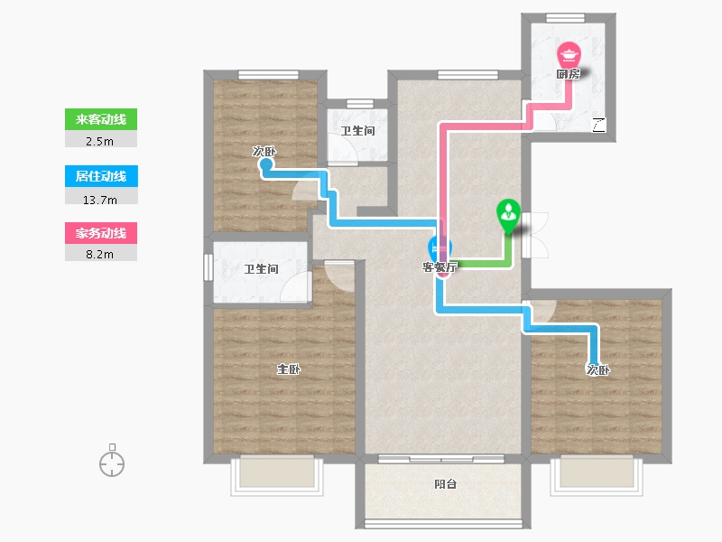 河北省-保定市-香溪名旭·悦居-98.33-户型库-动静线