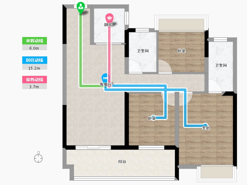 河南省-信阳市-升华翡翠城品-90.00-户型库-动静线