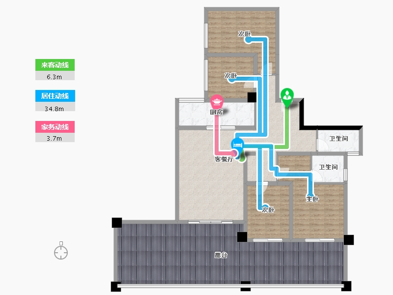 贵州省-六盘水市-城投·凤凰院景-159.91-户型库-动静线