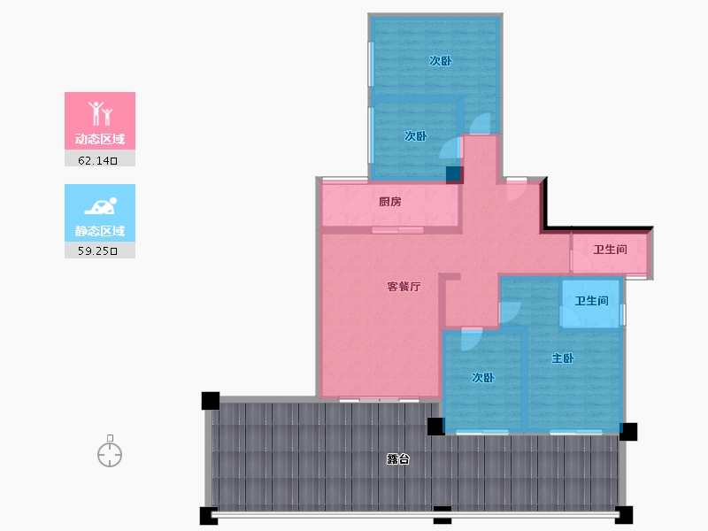 贵州省-六盘水市-城投·凤凰院景-159.91-户型库-动静分区