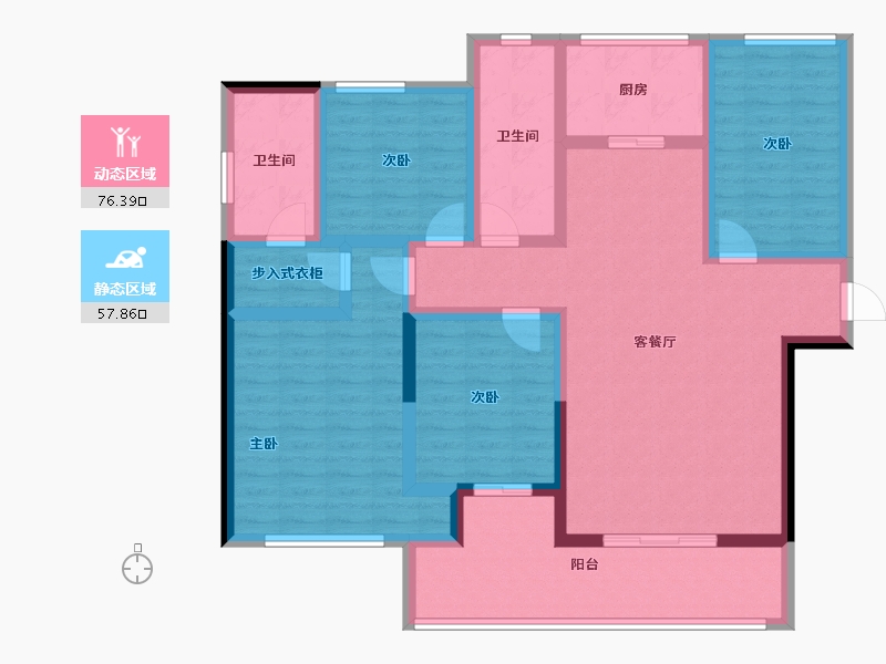 河南省-洛阳市-康城水岸-118.54-户型库-动静分区