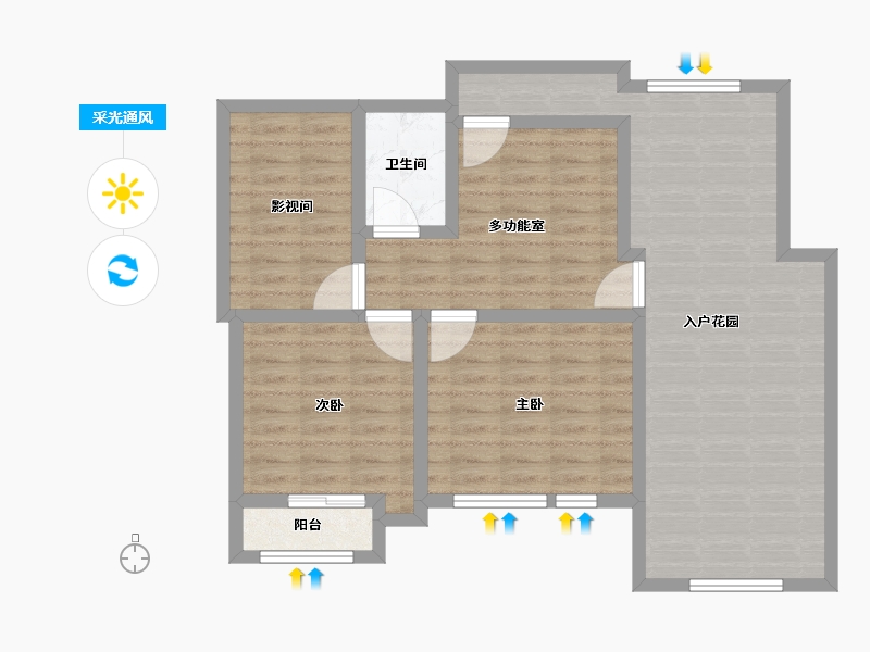 河南省-信阳市-金牛国际社区-87.09-户型库-采光通风