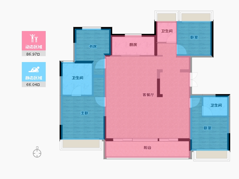 河南省-信阳市-上坤·云湖壹号-138.41-户型库-动静分区