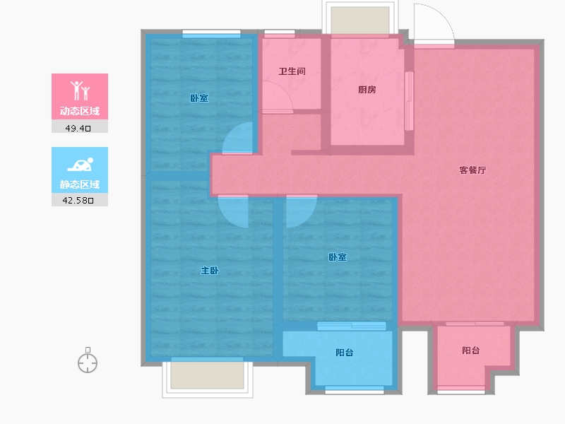 山东省-泰安市-特钢西区-81.60-户型库-动静分区