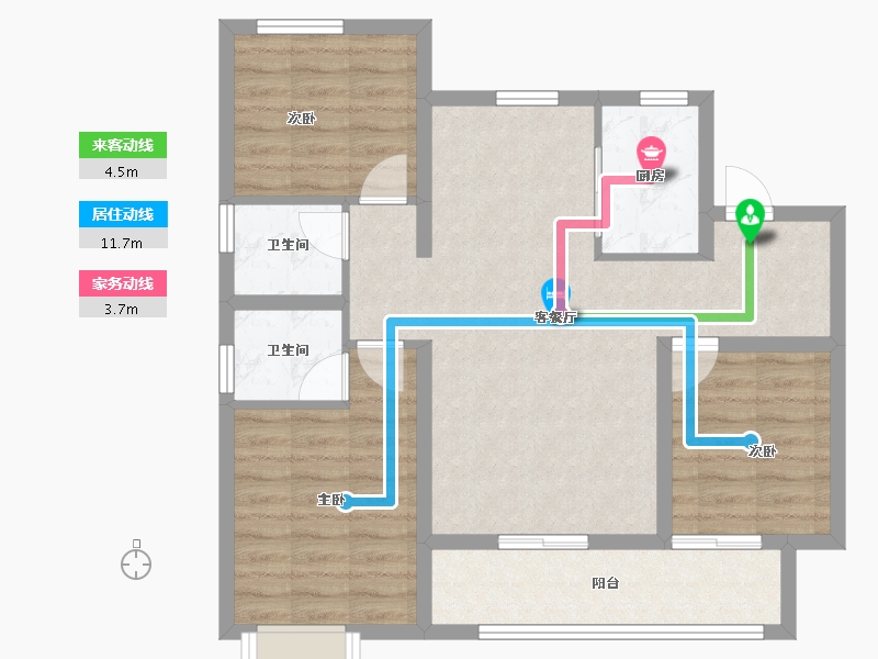 山东省-德州市-祥云·禧悦名府-79.34-户型库-动静线