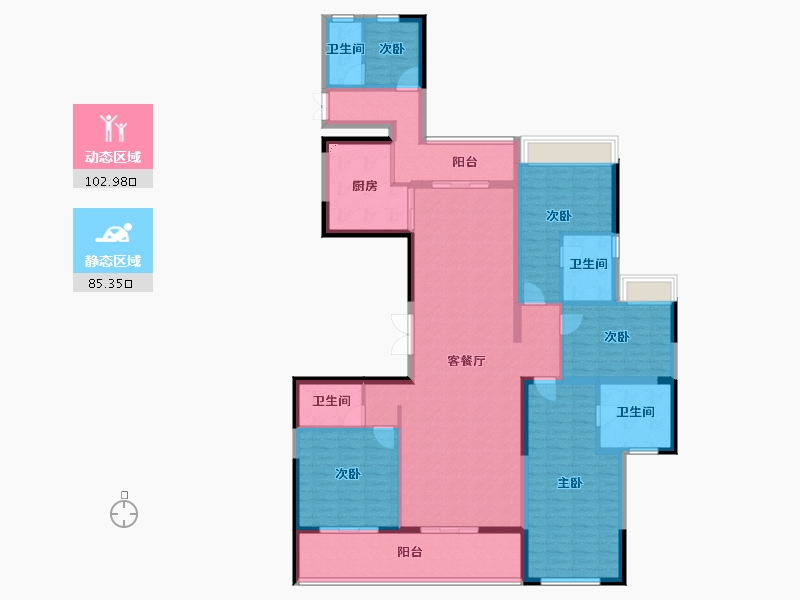 广东省-广州市-创基丽江国际-170.35-户型库-动静分区