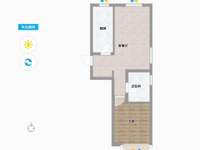 北京-北京市-中建学府印悦-50.40-户型库-采光通风