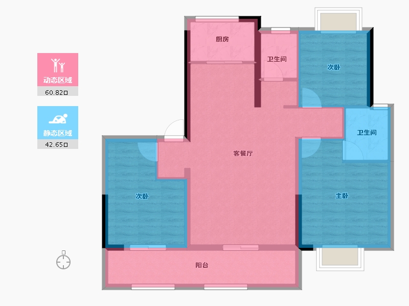 河南省-信阳市-百江·富淮城-92.89-户型库-动静分区