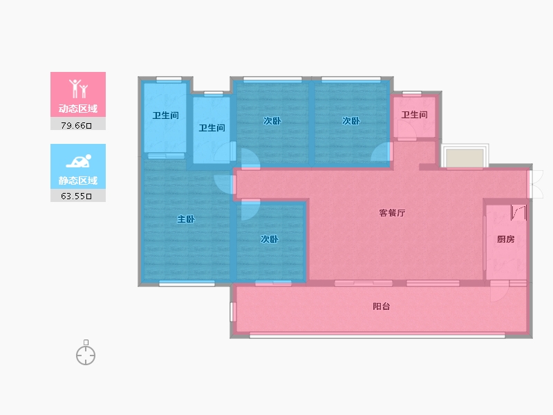 四川省-南充市-滨江壹号-143.28-户型库-动静分区