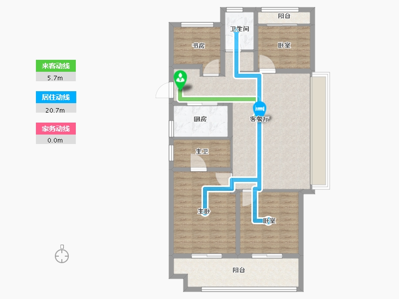 浙江省-湖州市-风华广场-101.60-户型库-动静线