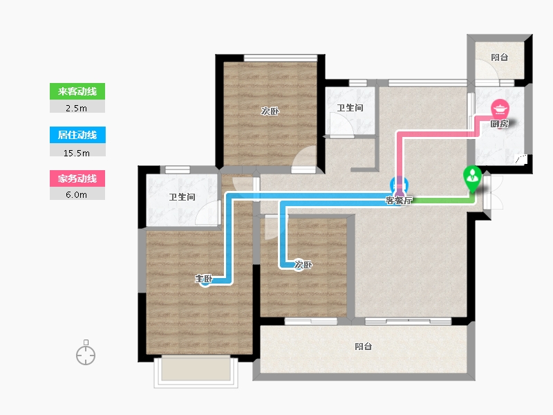 四川省-成都市-交投星月湖畔-92.10-户型库-动静线