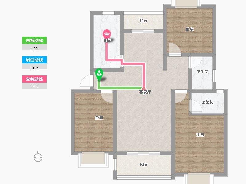 河南省-信阳市-兴和城小区-88.00-户型库-动静线