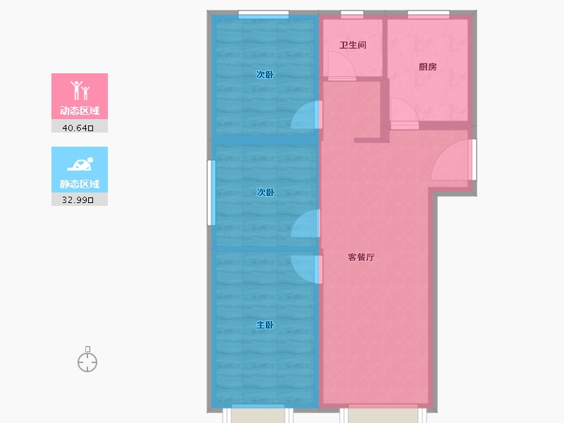 北京-北京市-天时汤山，御邸-65.70-户型库-动静分区