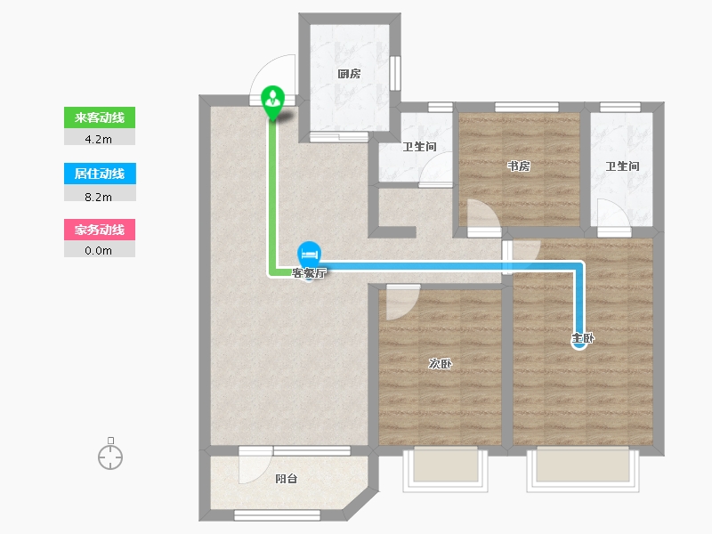 山东省-临沂市-宝丽·江山樾-83.04-户型库-动静线