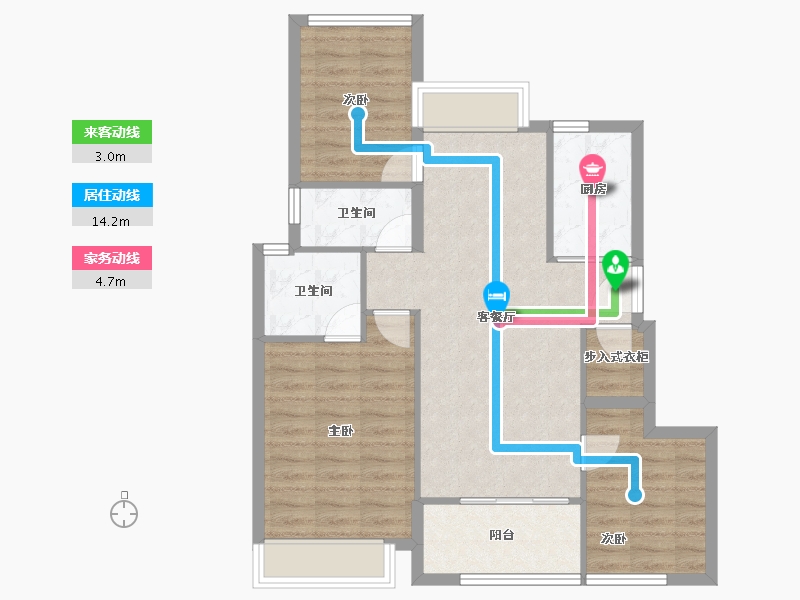 福建省-厦门市-​建发文澜和著二期-79.32-户型库-动静线