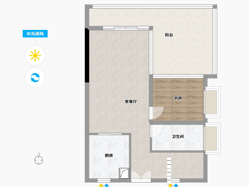 广东省-江门市-方圆云山诗意-103.00-户型库-采光通风