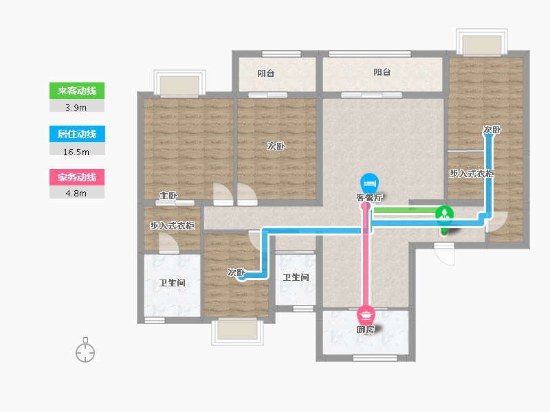 湖南省-株洲市-中梁建宁檀府-159.00-户型库-动静线