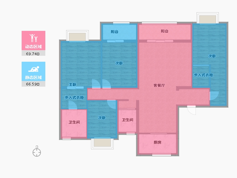 湖南省-株洲市-中梁建宁檀府-159.00-户型库-动静分区