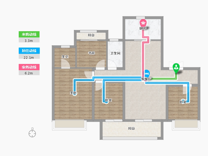 浙江省-湖州市-织里吾悦广场-111.20-户型库-动静线