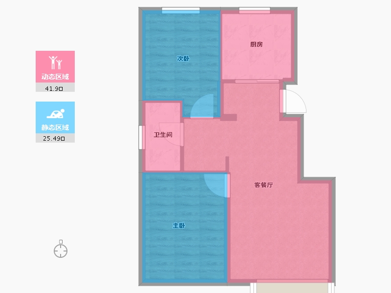 北京-北京市-中建学府印悦-60.80-户型库-动静分区