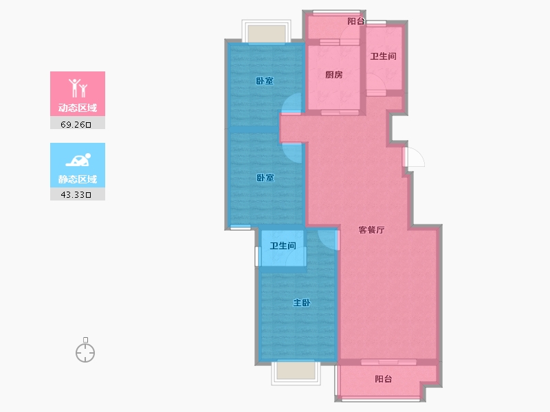 河南省-信阳市-兴和城小区-100.00-户型库-动静分区