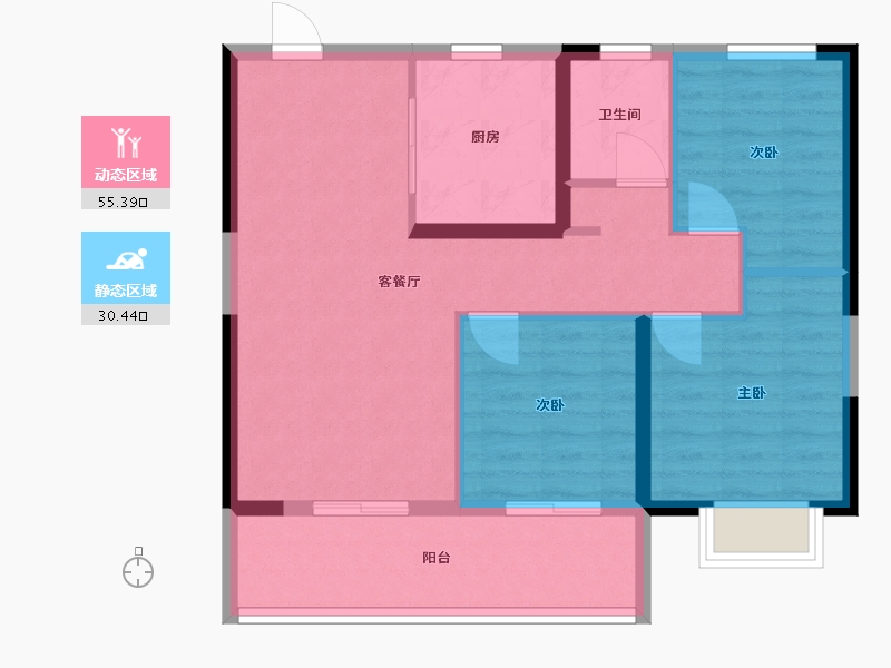 江苏省-南京市-金基雅玥-77.00-户型库-动静分区