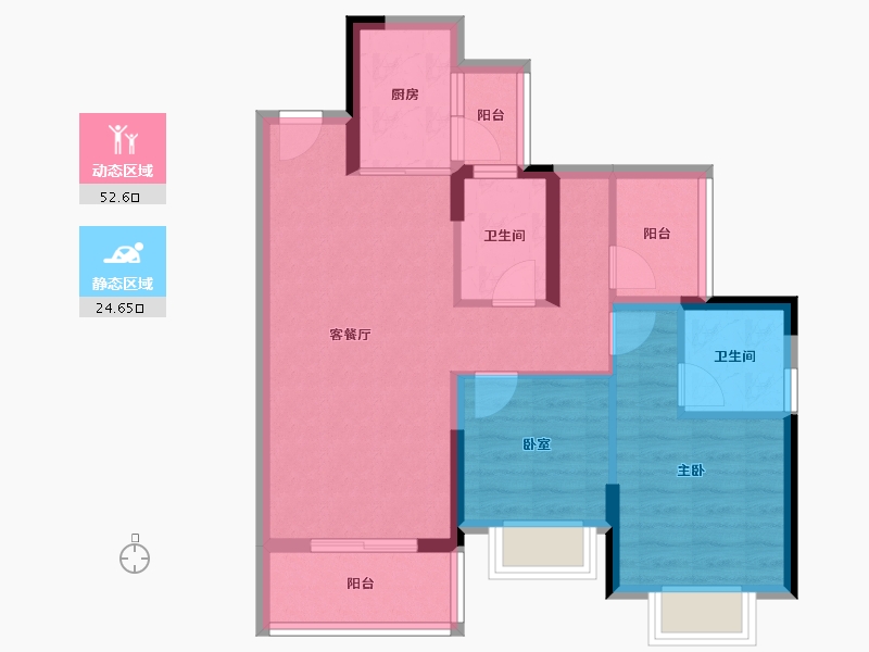 广东省-佛山市-信业悦容台-68.01-户型库-动静分区