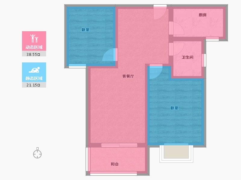 河南省-信阳市-兴和城小区-52.00-户型库-动静分区