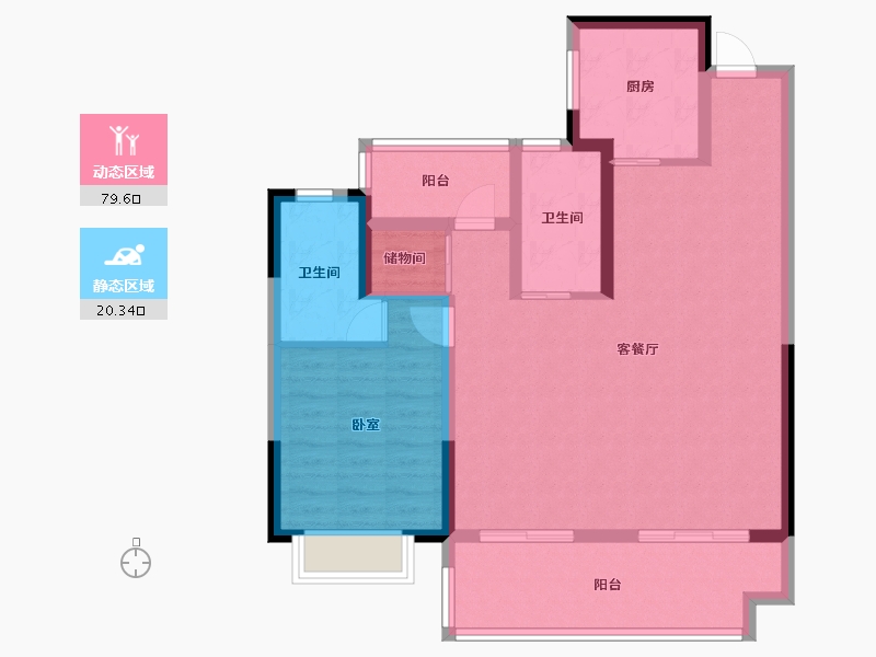 安徽省-合肥市-祥生雲境-89.73-户型库-动静分区