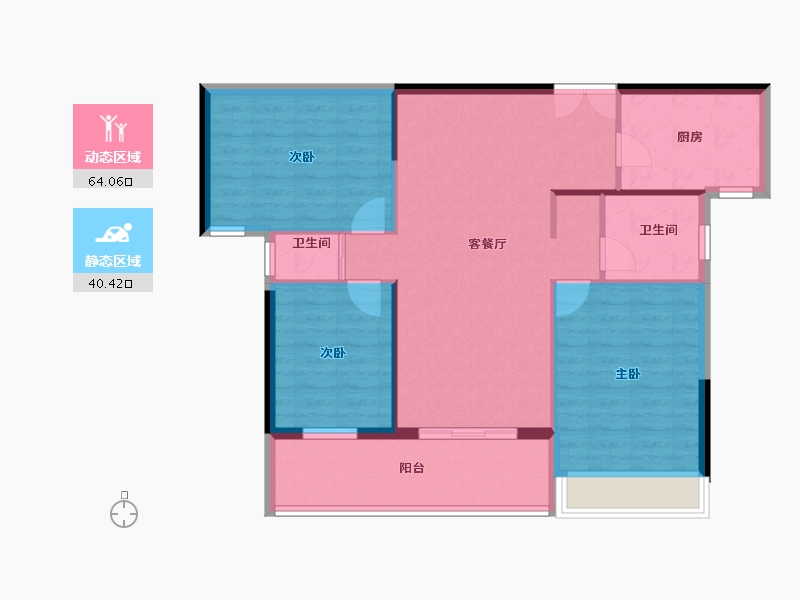 河南省-洛阳市-君河湾-95.40-户型库-动静分区