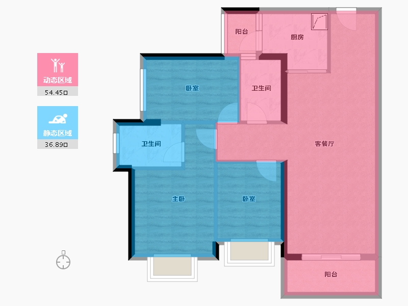 广东省-佛山市-华福珑熹水岸-81.42-户型库-动静分区