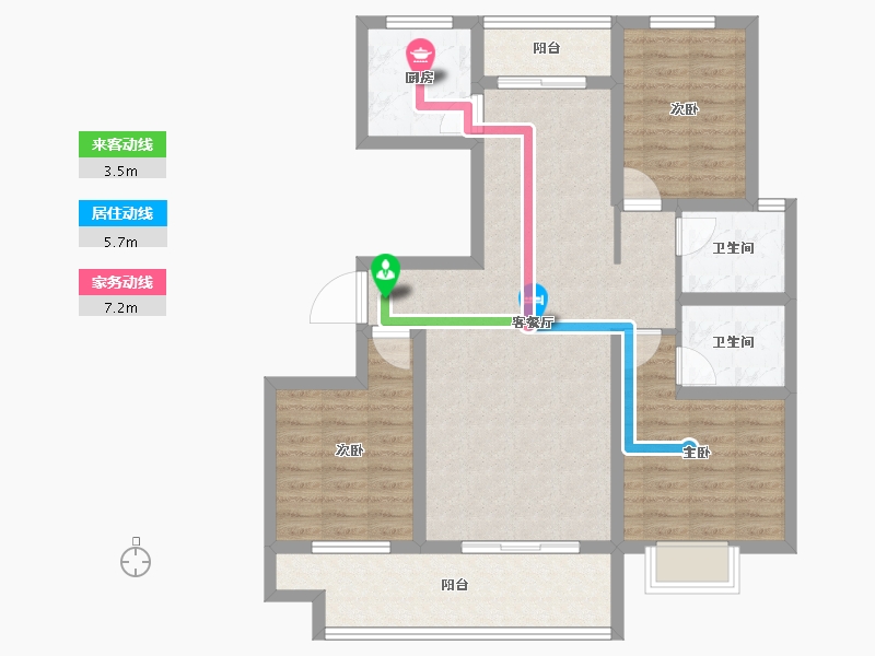 山东省-临沂市-松鹤一品-94.11-户型库-动静线