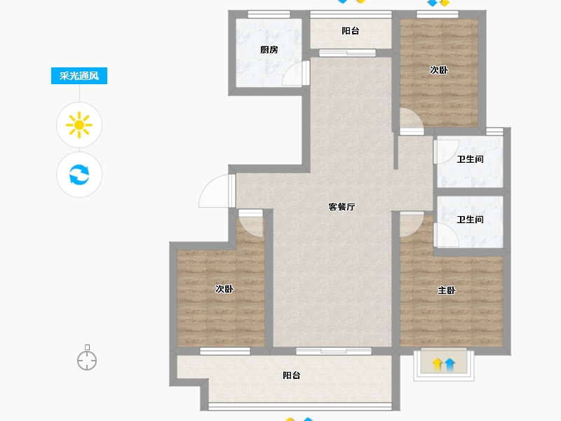 山东省-临沂市-松鹤一品-94.11-户型库-采光通风