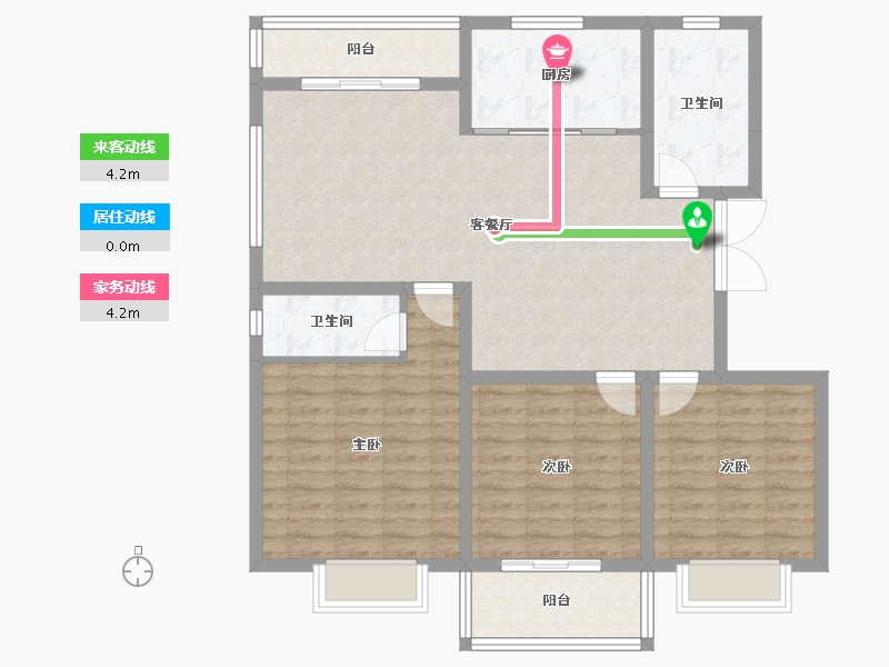 浙江省-宁波市-昌庭嘉园-107.58-户型库-动静线