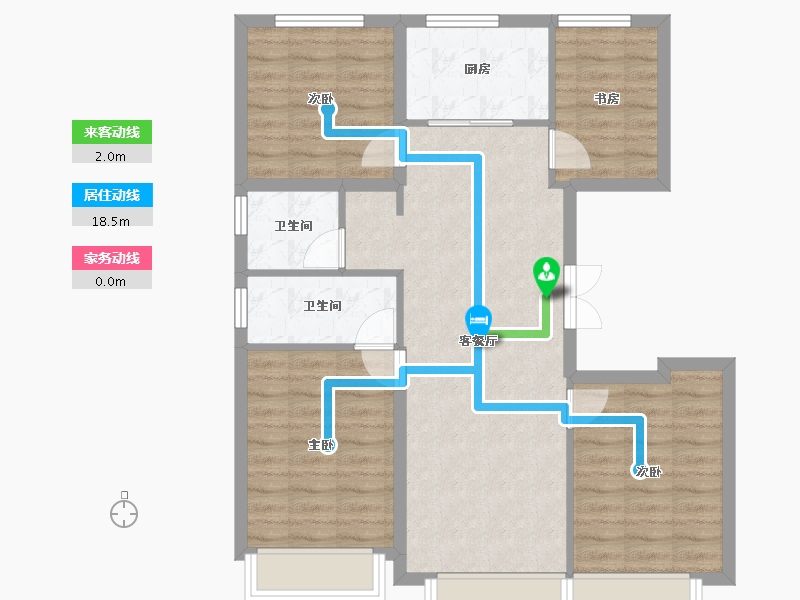 北京-北京市-天时汤山，御邸-82.88-户型库-动静线