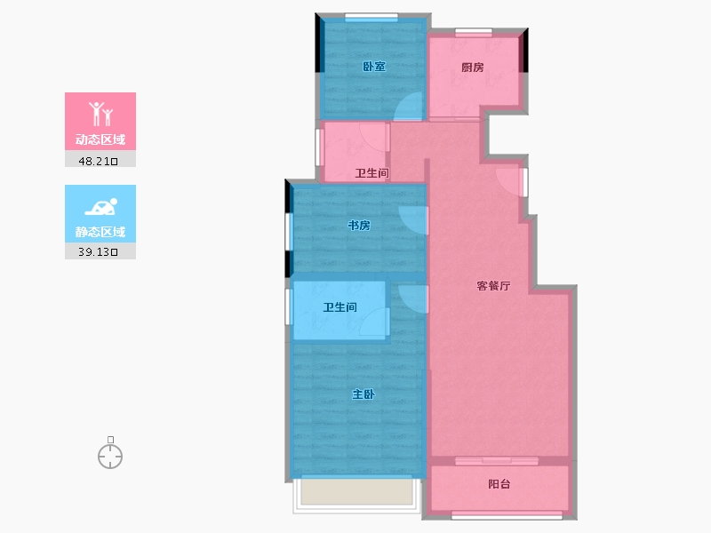 浙江省-嘉兴市-雅居乐悦是庄春风渡-78.40-户型库-动静分区