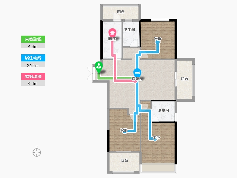 河南省-洛阳市-君河湾-111.62-户型库-动静线