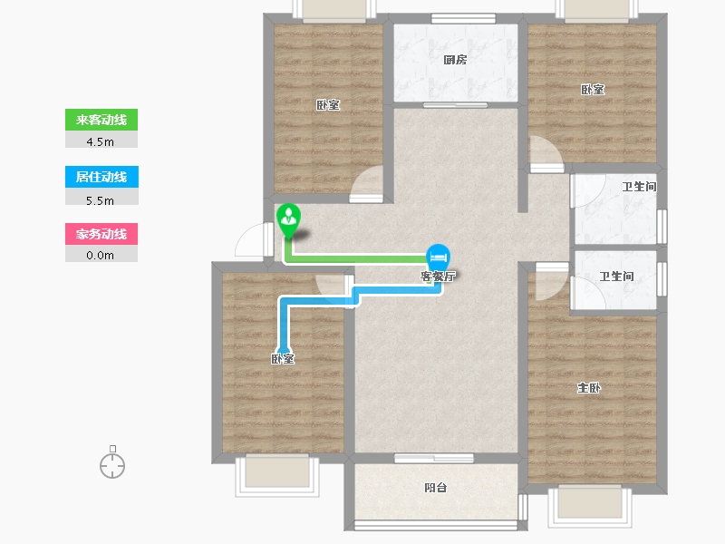 河南省-信阳市-兴和城小区-108.80-户型库-动静线