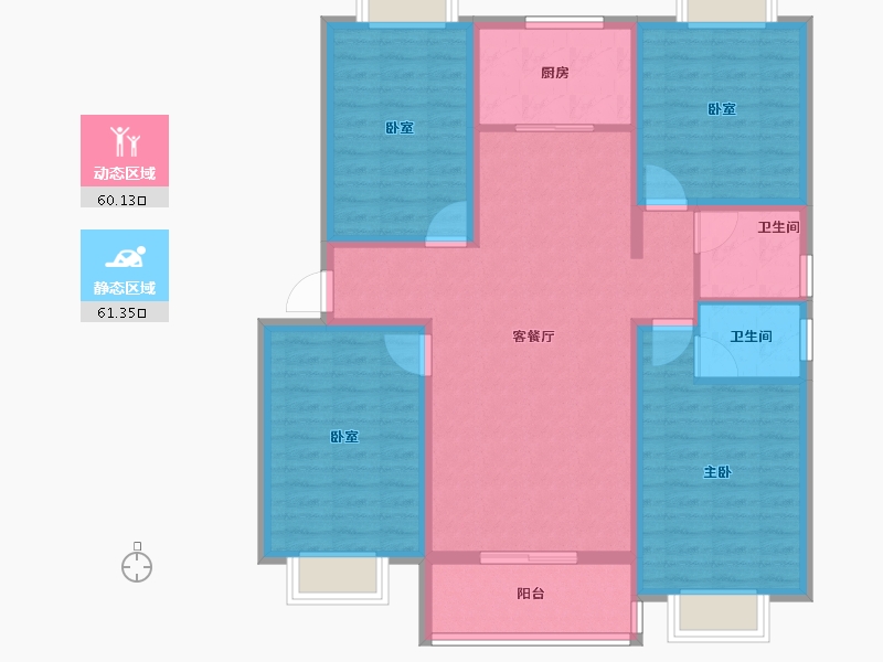 河南省-信阳市-兴和城小区-108.80-户型库-动静分区