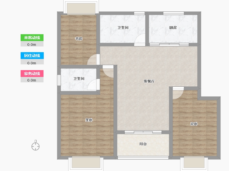 浙江省-宁波市-昌庭嘉园-95.76-户型库-动静线