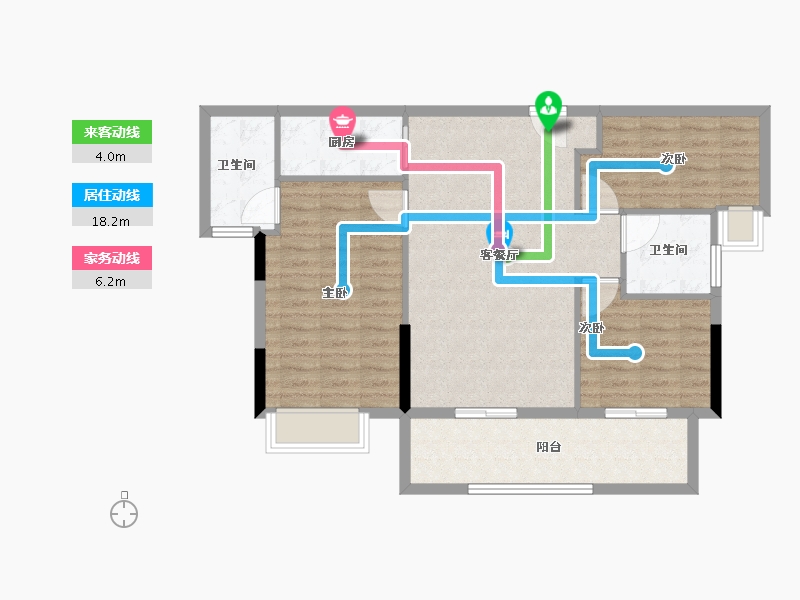 广东省-梅州市-梅州客天下东城森林湖-89.80-户型库-动静线