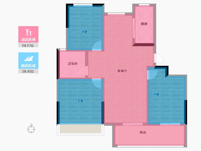 山东省-济南市-新鸥鹏教育城-86.97-户型库-动静分区