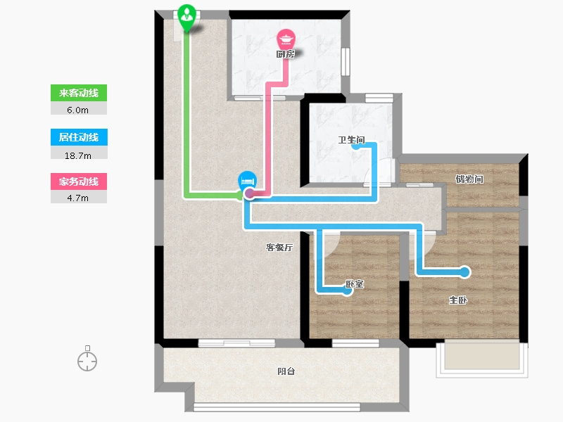 山东省-德州市-碧桂园星悦时代-76.00-户型库-动静线