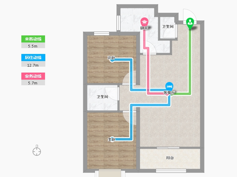 河北省-保定市-卓正上东区-69.49-户型库-动静线