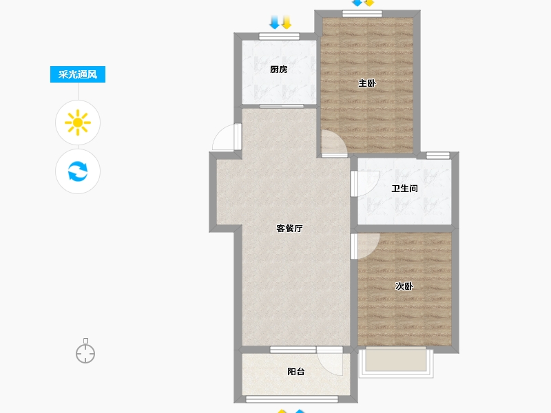 辽宁省-丹东市-鹿羚·是川-77.32-户型库-采光通风