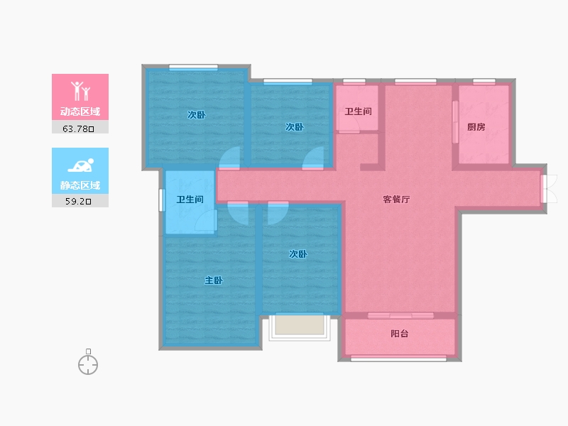 陕西省-西安市-天鹅湖-108.99-户型库-动静分区